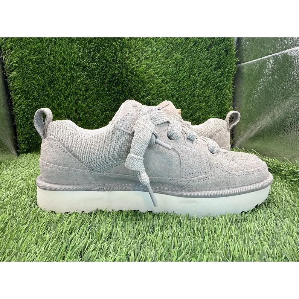 UGG Lo Lowmel 1168890BLK Athletic Sneaker Women's 8 Beige Suede Running Sports